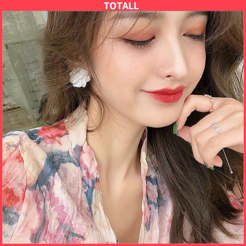 COD Anting Bunga Gardenia Korea Retro Sederhana Gaya Aksesoris Wanita-Totall