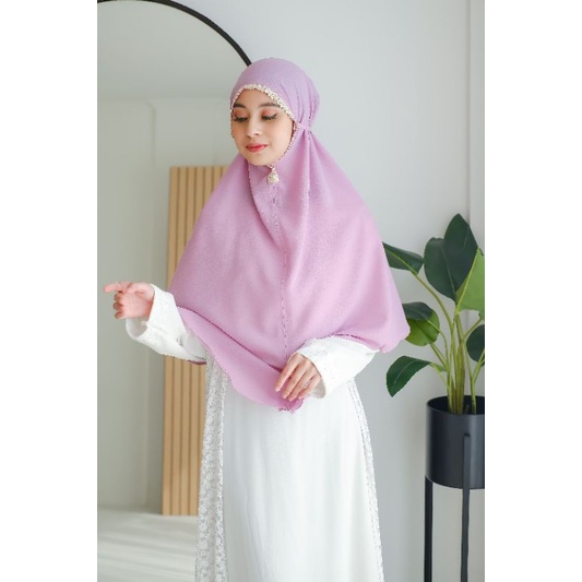 KERUDUNG TALI RENDA XL/BERGO RENDA JUMBO/JILBAB RENDA/HIJAB INSTAN RENDA