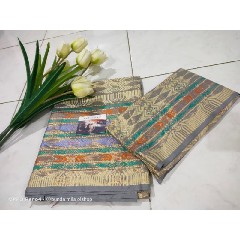 songket palembang set selendang