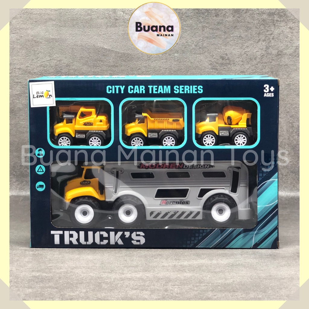 TRUCK CITY CAR SERIES KONSTRUKSI POLISI MAINAN ANAK COWO MOBIL SET 091