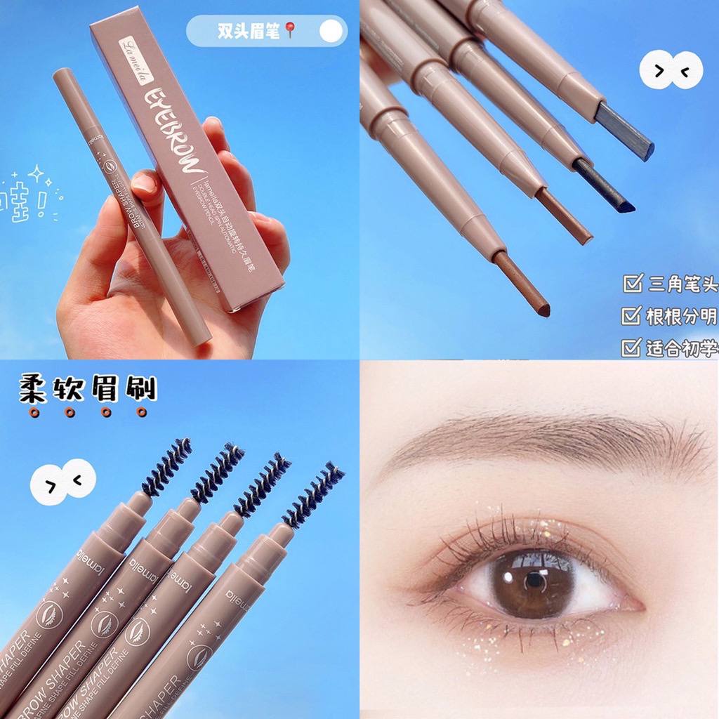 [NO 752]LAMEILA EYEBROW DOUBLE HEAD SPIN AUTOMATIC /PENSIL ALIS LAMEILA TAHAN AIR