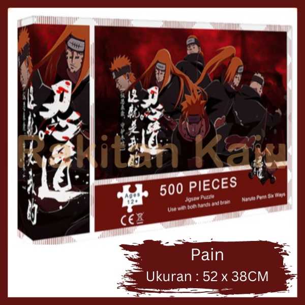 Puzzle Jigsaw Anime 500 &amp; 1000 Pcs  Puzzle Jigsaw  Ukuran Besar / Naruto / Akatsuki / Pain