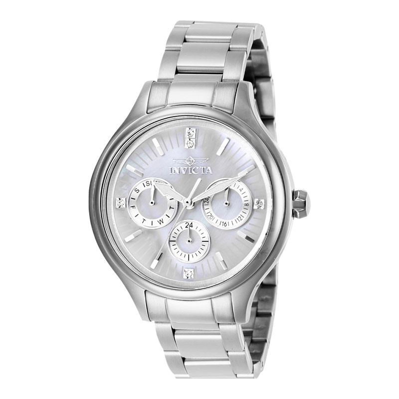 Jam Tangan Wanita INVICTA Angel 28656 Silver Dial Stainless Steel Strap