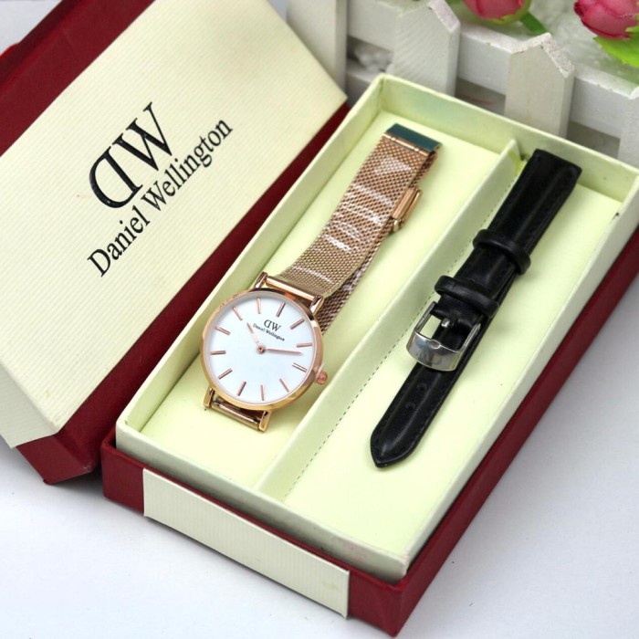 Watch Jam Tangan Wanita Dw Daniel Wellington Original Rantai Magnet & Kulit