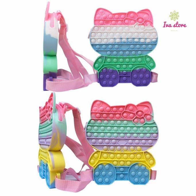 Tas Ransel pop it Hello kitty jumbo warna random