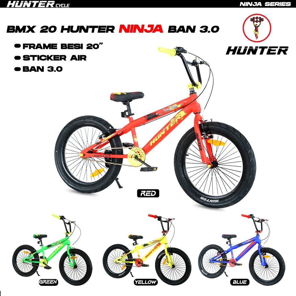 Bazar Sepeda - SEPEDA ANAK REMAJA BMX 20 INCH HUNTER NEW NINJA BAN 3.0