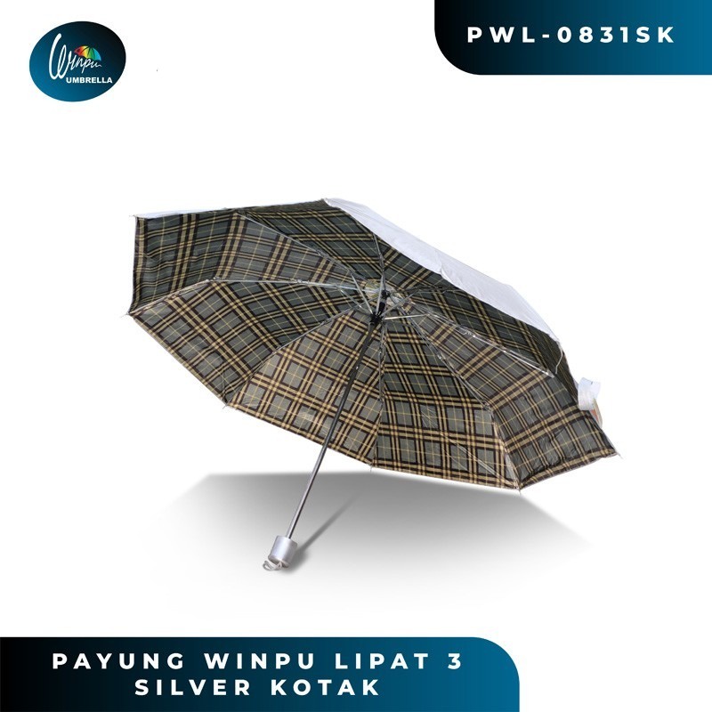 JOPE UMBRELLA - Payung Lipat 3 Silver Dalam Kotak Motif Random By Winpu 0831sk