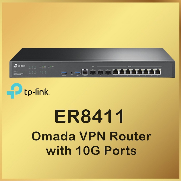 TP-Link ER8411 Omada VPN Router With 10Gbps Ports - ER 8411