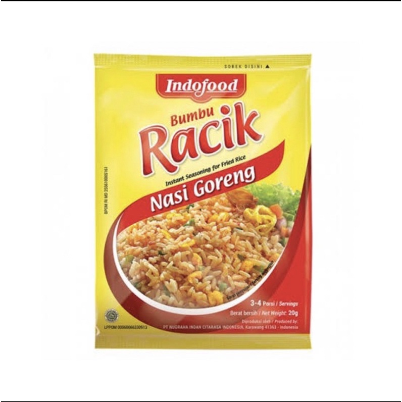 

indofood bumbu racik nasi goreng 1 sachet / pcs