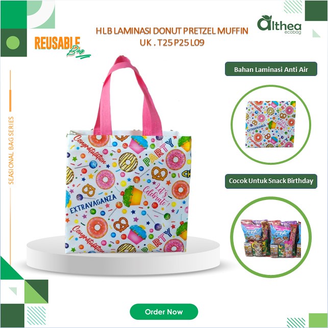 

ALTHEA Tas Anak Ulang Tahun Tas Ultah Anak | Goodie Bag Ulang Tahun Laminasi 25x25x9