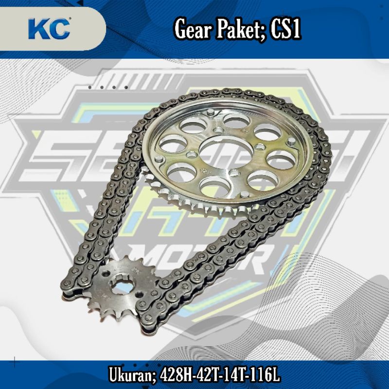 KC GEAR PAKET CS1 / CS 1 (428H-42T-14T-116L)