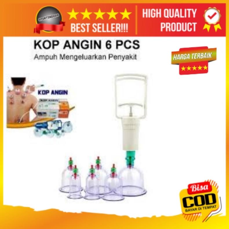 PRODUK- KOP BEKAM / KOP ANGIN BEKAM ISI 6PCS / ALAT SEDOT ANGIN / KOP ANGIN - KOTAK PUTIH .