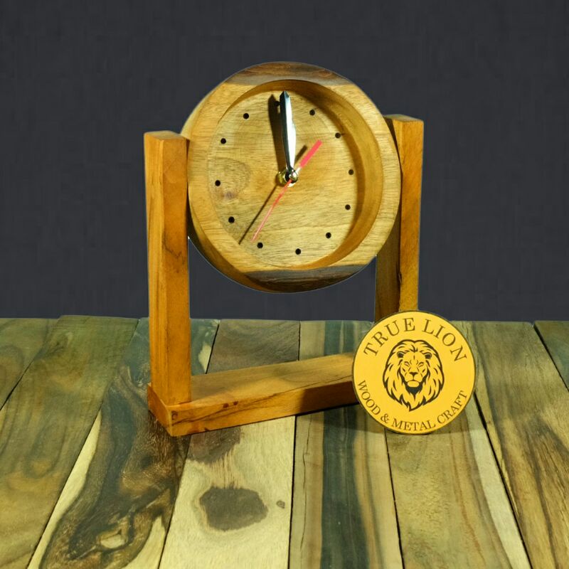 Jam Stand Kayu /Jam Meja Kamar / Jam Duduk Aesthetic