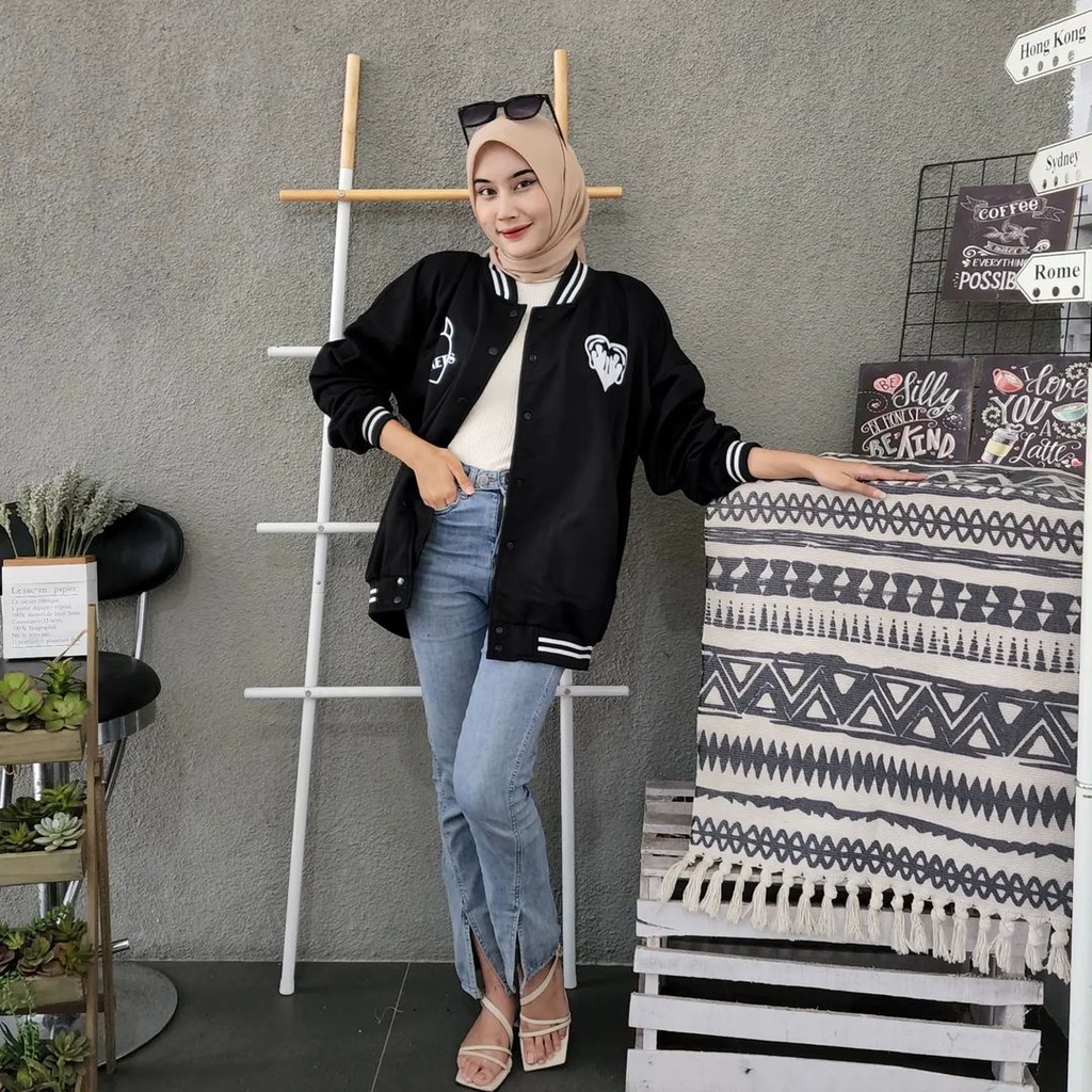 MARKET BASEBALL JAKET WANITA UNISEX WANITA PRIA OVERSIZE
