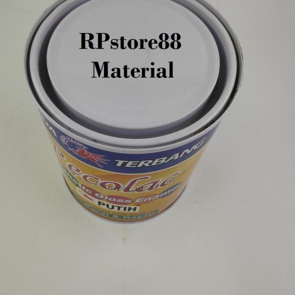CAT MINYAK RECOLAC KUDA TERBANG 1KG - CAT KAYU BESI - HITAM DAN PUTIH - Hitam