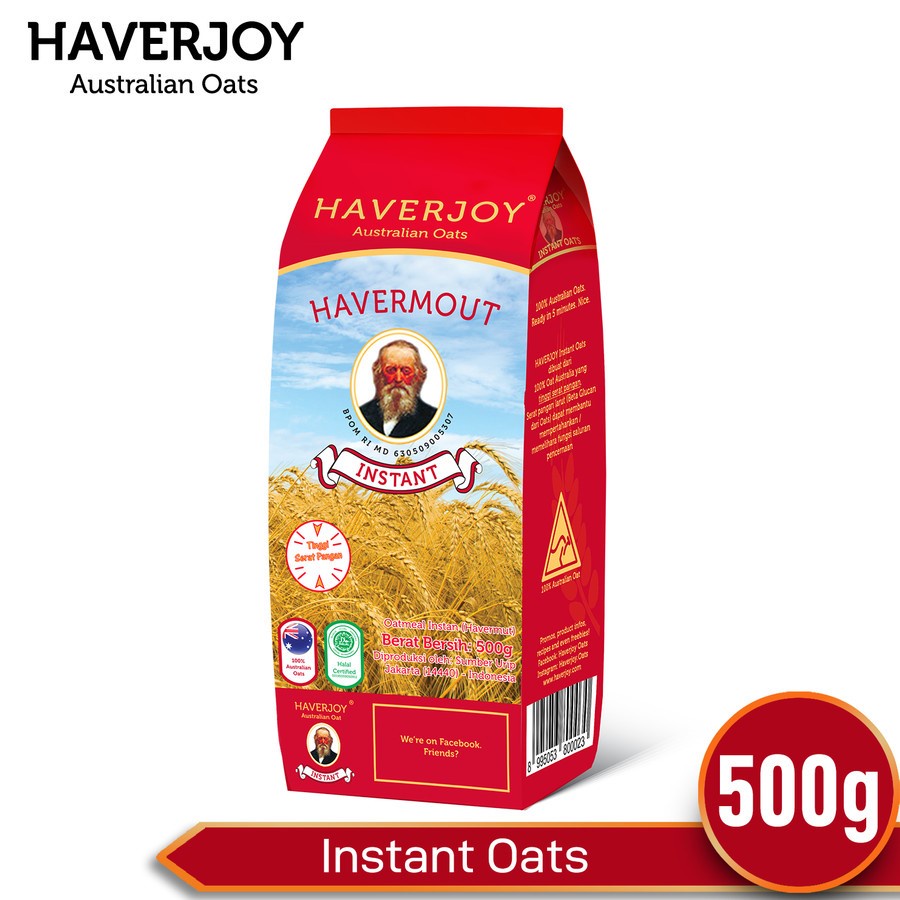 

Maknyuss1 Haverjoy Havermout T Oats 500Gr - Australian Oats