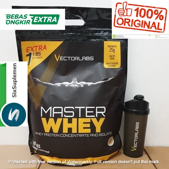 (Bonus Singlet) VectorLabs Master Whey Protein Concentrate 10 lbs + 1 Lbs (11 Lbs) Sak