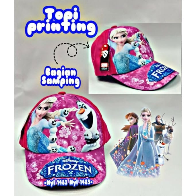 Topi Anak LOL LED Frozen Printing Terbaru Topi Anak Unisex Untuk Usia 2 - 5 Tahun Cute Imut Keren Ala &quot;aurabagss&quot; Bisa COD