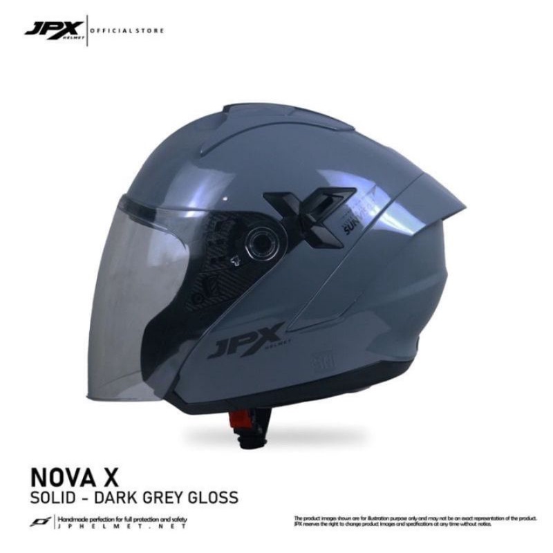 HELM JPX NOVA X SOLID DARK GREY GLOSSY