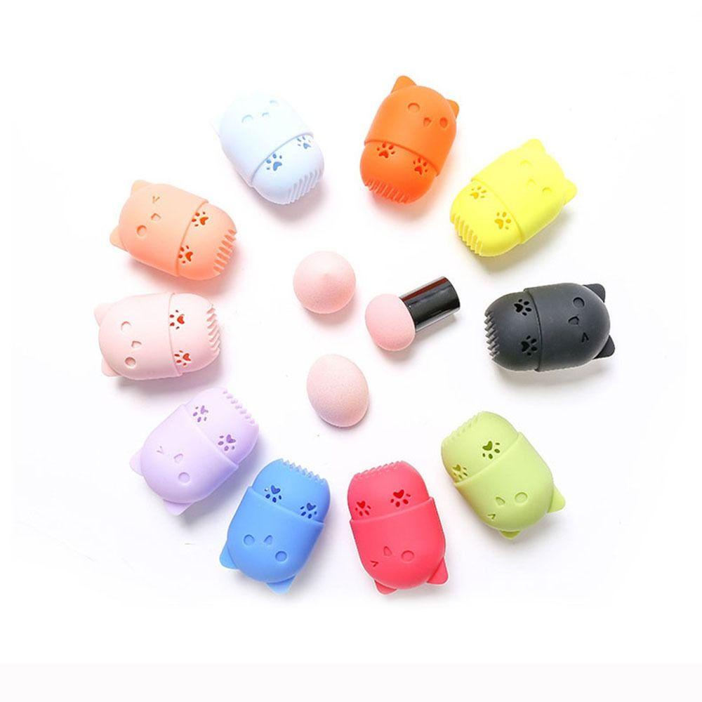 Preva Tempat Spons Makeup Makeup Penyimpanan Anti Lembab Powder Puff Bracket Bedak Puff Cover Kotak Penyimpanan Travel Case