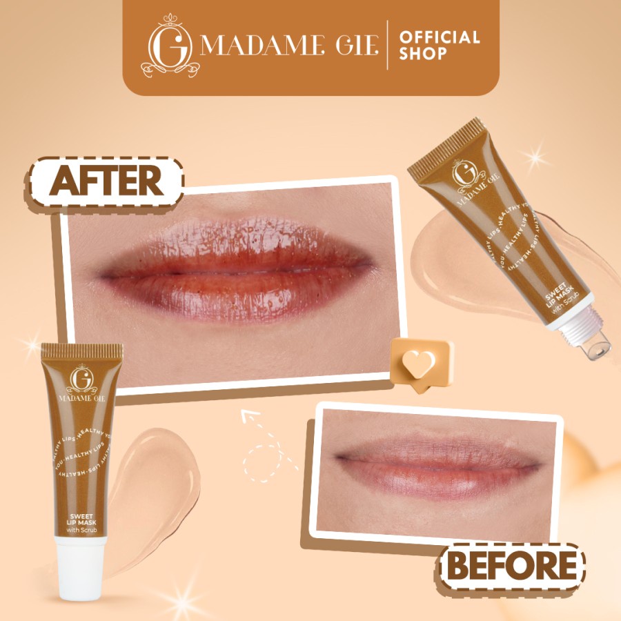 SWEET LIP MASK WITH SCRUB MADAME GIE 10gr