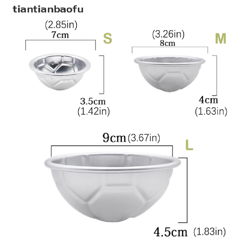 Cetakan Kue Bentuk Bola Sepak 3D Bahan Aluminum 3 Ukuran