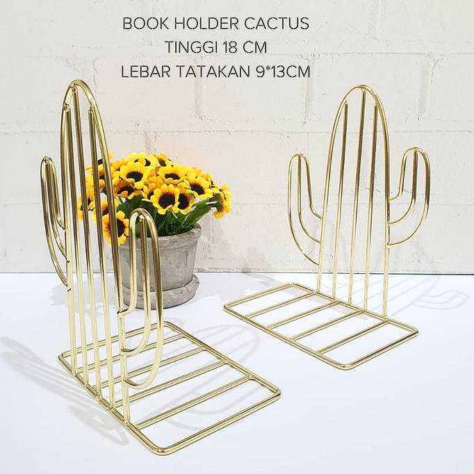 

ENDBOOK CACTUS | BOOK HOLDER | PEMBATAS BUKU KAKTUS NORDIC STYLE