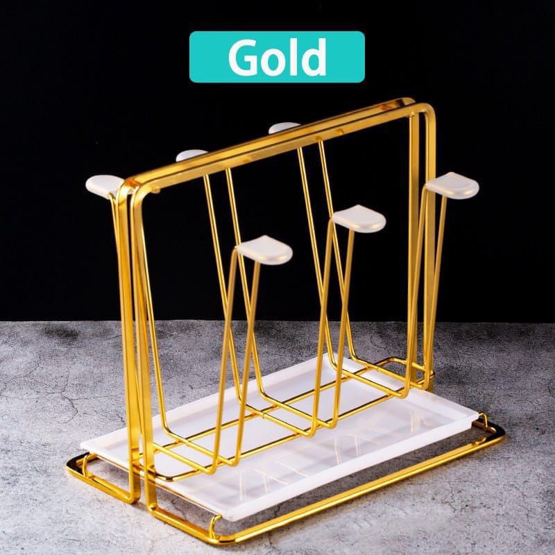 M1 Rak Gelas / Rak Gelas Premium / tempat gantungan gelas mewah gold sultan Rak Gelas Stainless