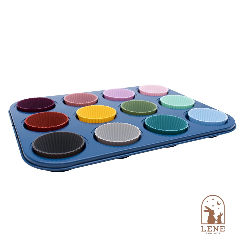 We Might Be Tiny - Silicone Muffin Cups Set of 12 Colours / Cetakan Kue