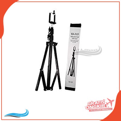TRIPOD BESI PANJANG bahan besi kuat tripod 3113 untuk kamera atau dudukan hp free clip u