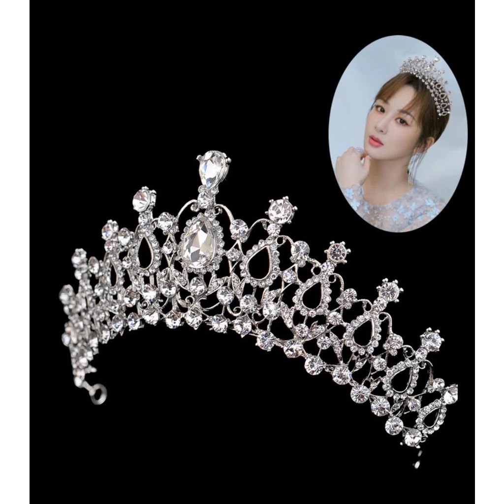 PartyHouse.Medan Crown Mahkota Berlian Imitasi Untuk Pengantin / Untuk wisuda