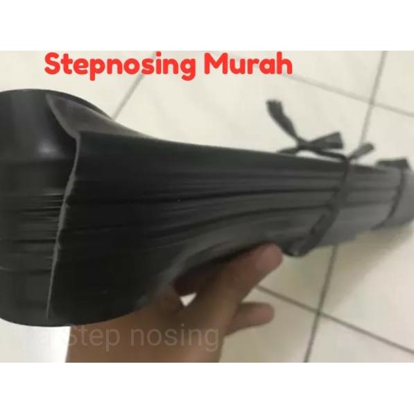 

Step nosing karet / list tangga karet hitam polos murah - anti slip