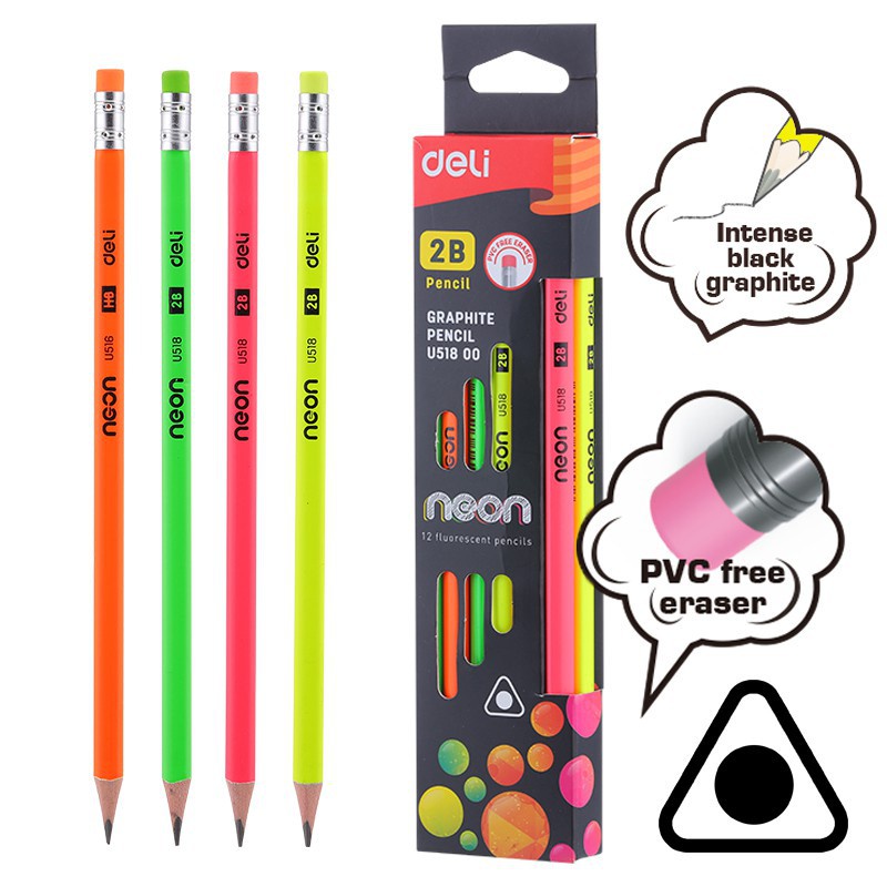

Deli Pensil 2B Neon U51800
