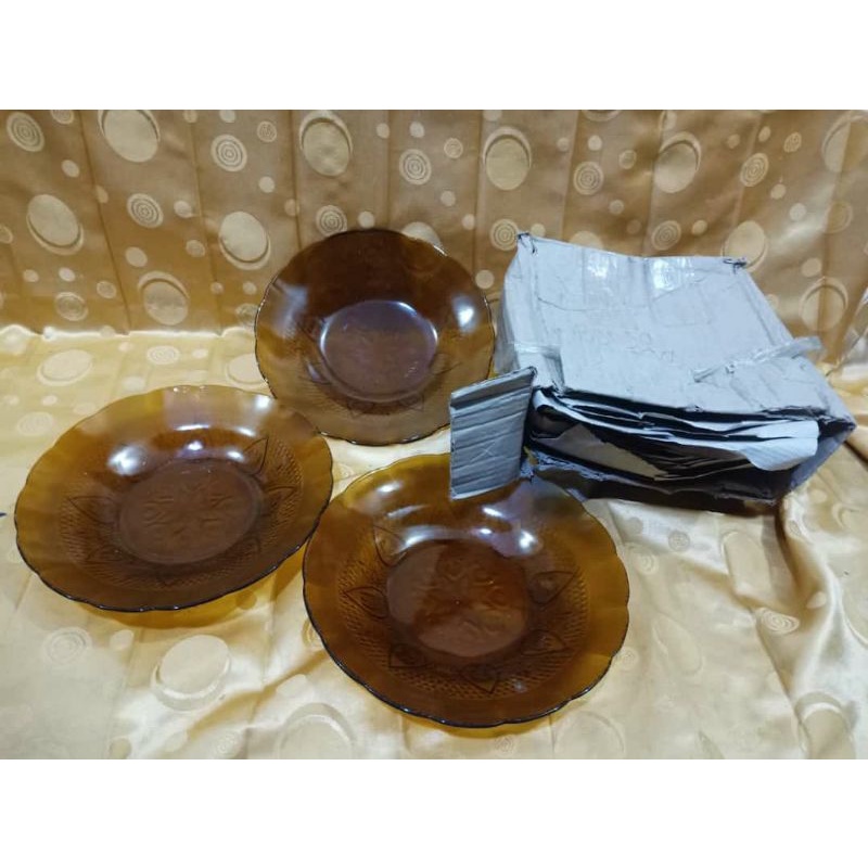 PIRING KACA 9 INCI 12 PCS COKLAT