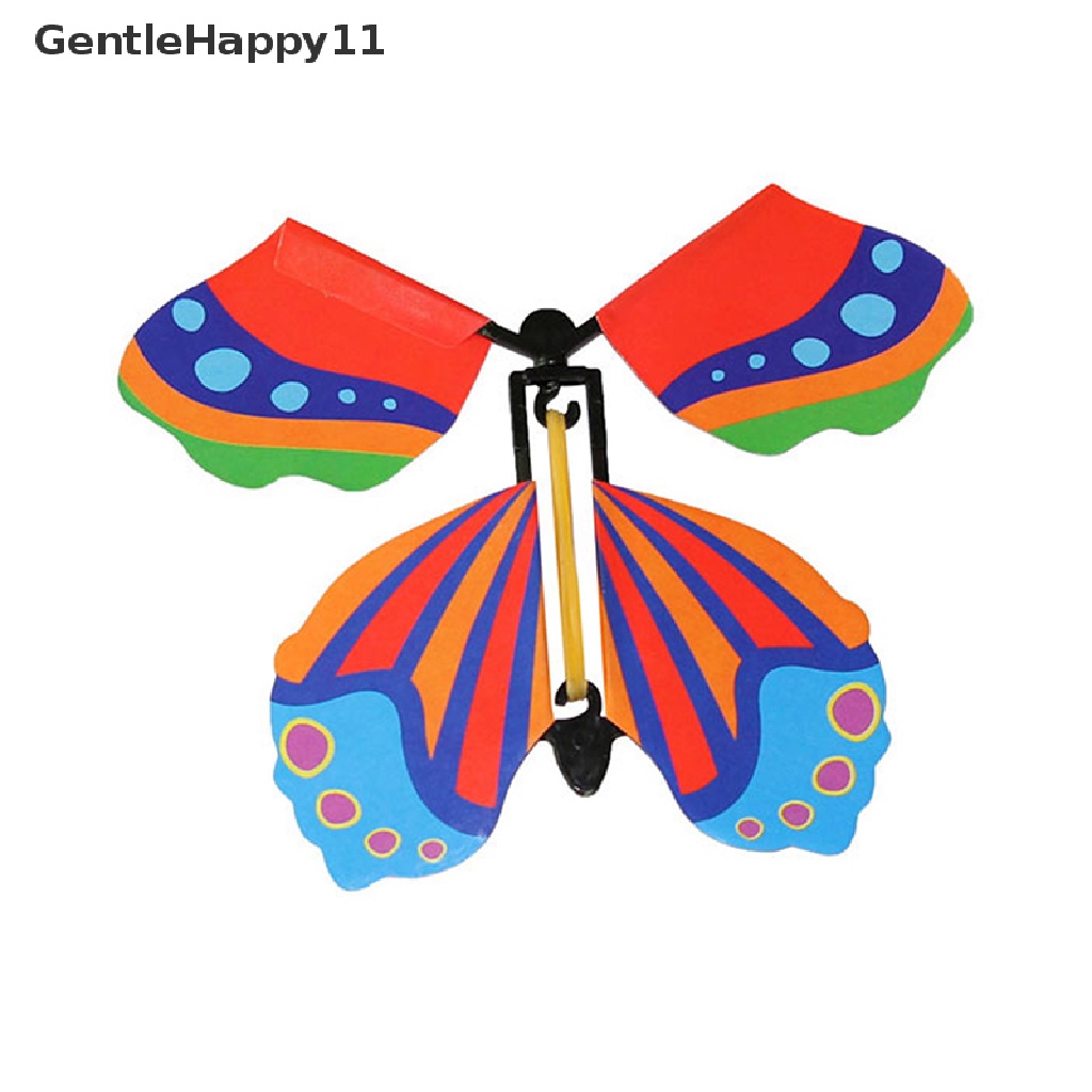 Gentlehappy Magic Butterfly Flying Rubber Band Powered Wind up Mainan Kartu Pesta Untuk Hadiah Lucu id