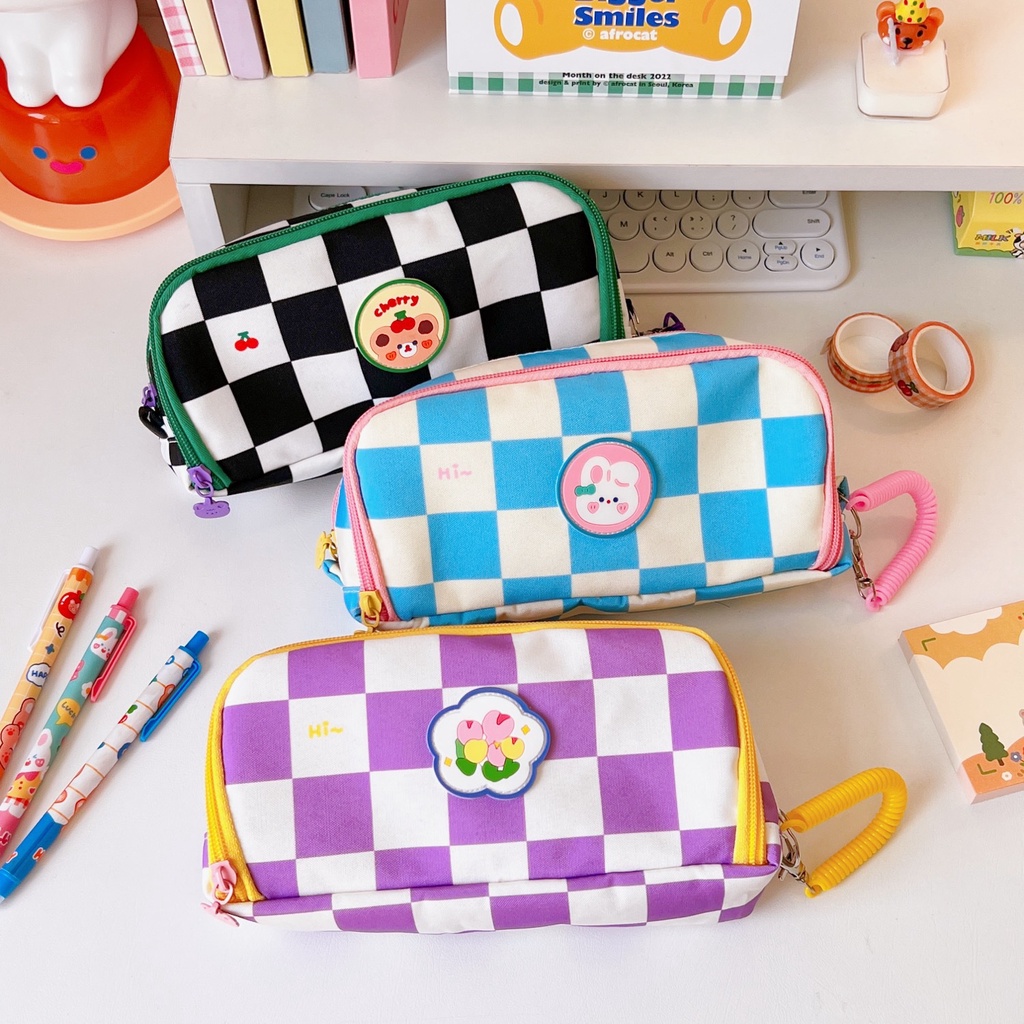 

Pouch / Pencil Case Checker Board