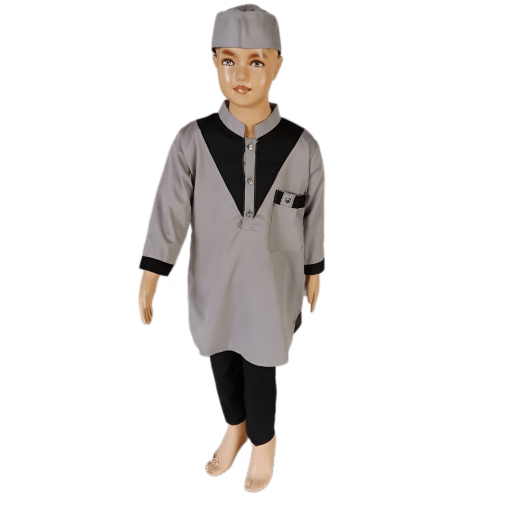 Baju Koko Anak Koko Santri Model Kancing 3