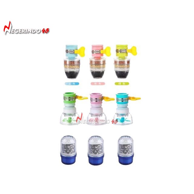 Sambungan Kran Air 4 Filter 6 Lapis kepala kran air saringan air kran kipas kran filter batu