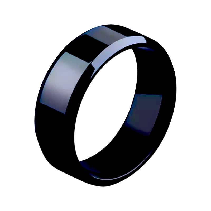 CINCIN COUPLE HITAM - PERHIASAN TITANIUM STAINLESS STEEL