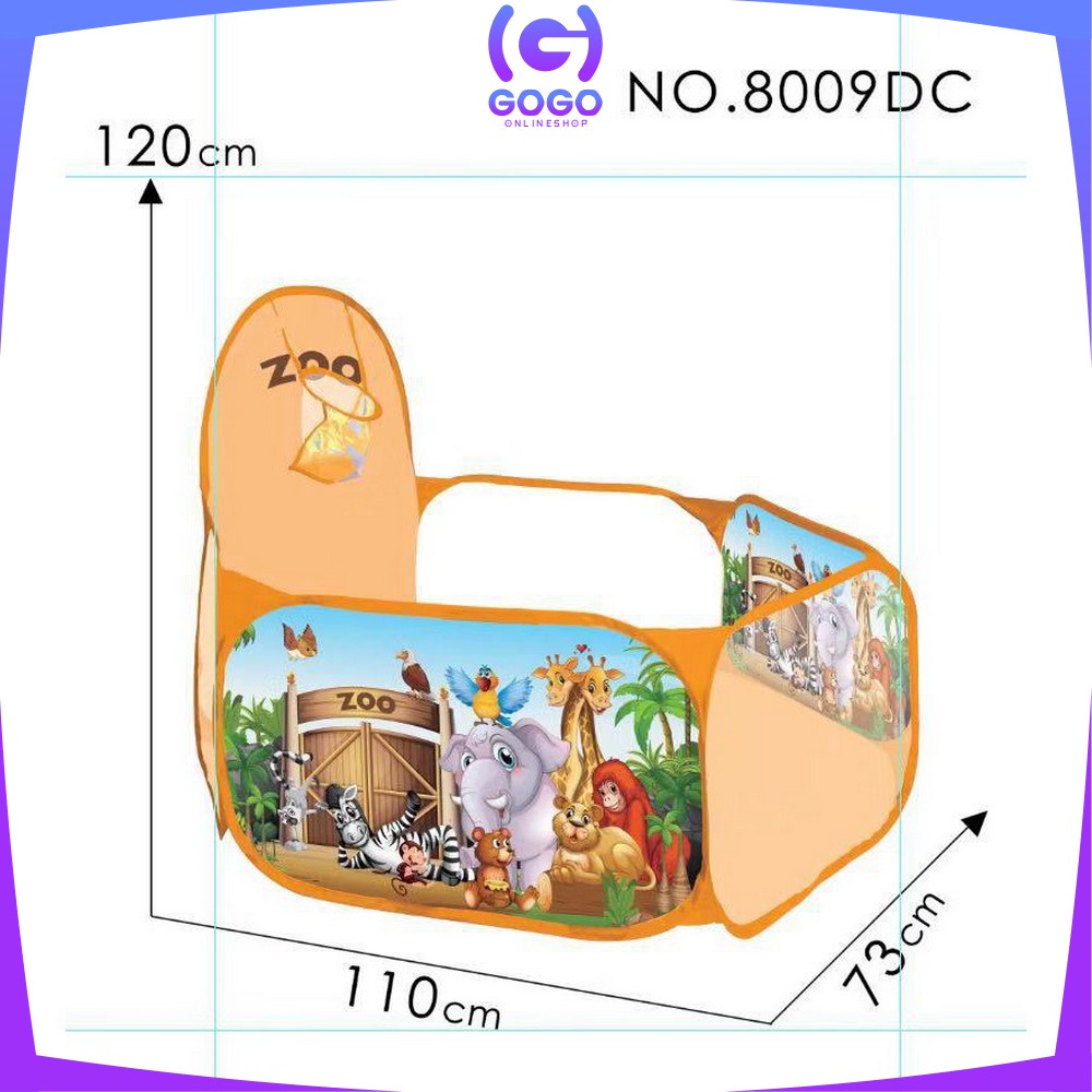 GOGO-M7 Mainan Kolam Mandi Bola 1.2m Tenda Keranjang Mandi Bola Anak + Ring Basket Hadiah Ulang Tahun