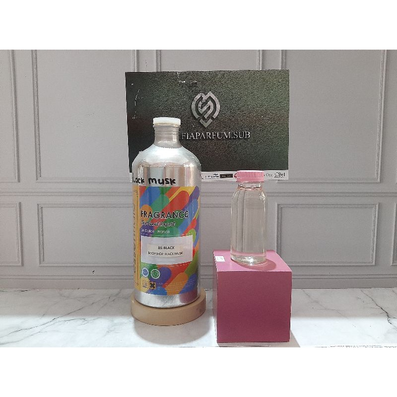 Bibit parfum murni Bs Black Essentiale 100gr searah Bodyshop Black Musk bibit parfum