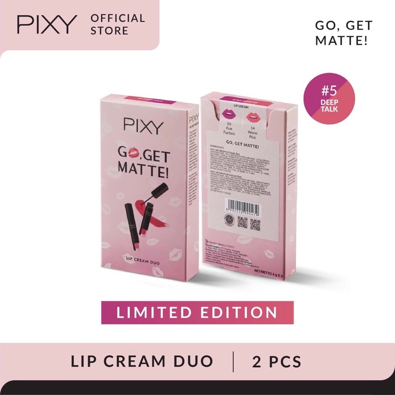 Pixy Go Get Matte Lip Cream Duo - 05 Deep Talk