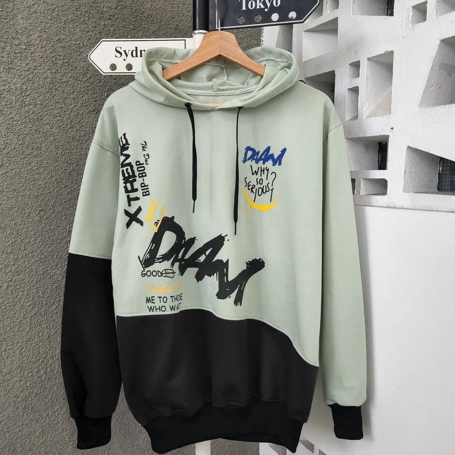 Daam BipBop Hoodie Atasan Pria Wanita Casual Style Fleece