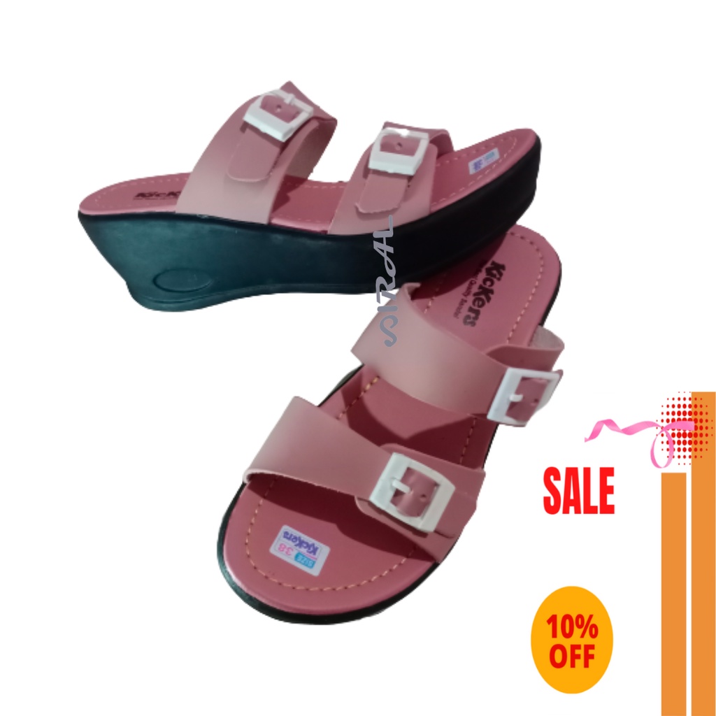 Sandal Slop Wanita Model Baru gesper Masa Kini