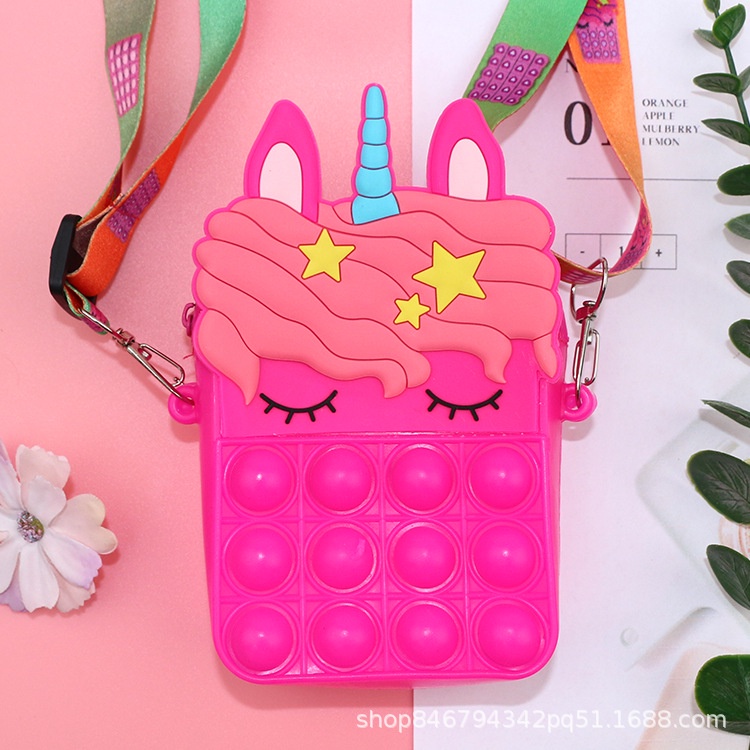 Spearhead unicorn miniatur/silicone deexpressor afirmatif dompet kosong