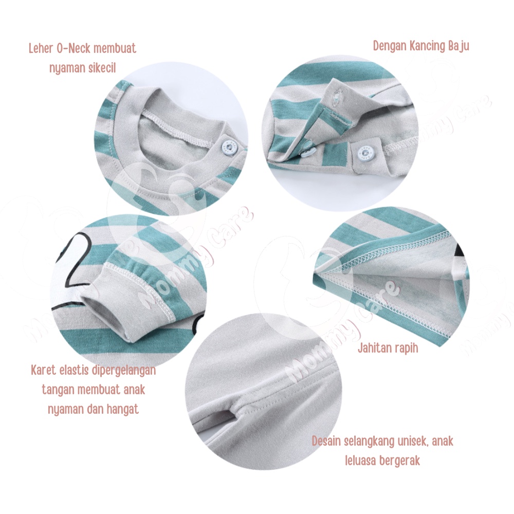 MOMMYCARE BAJU TIDUR ANAK SETELAN PIYAMA BAYI SET LENGAN PANJANG BAHAN LEMBUT BAJU TIDUR BAYI #C07-#C012