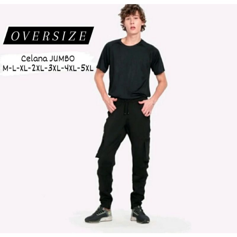 IMPORT Celana JOGGER Pant Pria OVERSIZE Size M-5XL Celana PDL Cargo MK-507 Hitam JUMBO Celana Gunung Outdoor Tebal Premium Big Size