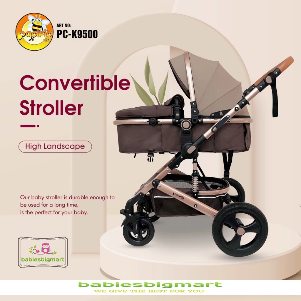 Stroller Pacific PC K 9500 Newborn Kereta Dorong Bayi Anak Hadap Depan Dan Belakang