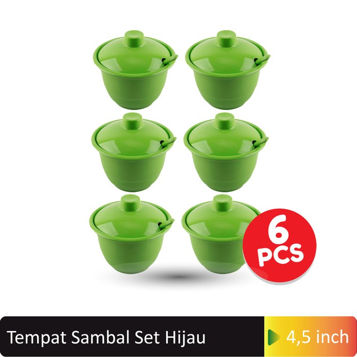 

IGI Glori Melamine Mangkok Sambal 4.5Inch (Isi 6 Pcs) - G3803SET Hijau