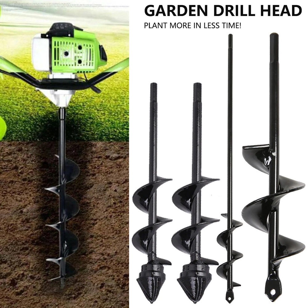 GS7i Mpt Mata Bor Penggali Tanah Garden Auger Spiral Drill Head Titanium Steel 4x45cm Fg07 Hitam Ori-YA